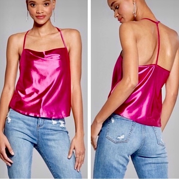 Metallic Pink Halter Women’s Tanktop XS - Picture 1 of 11